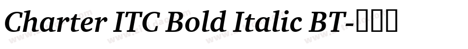 Charter ITC Bold Italic BT字体转换